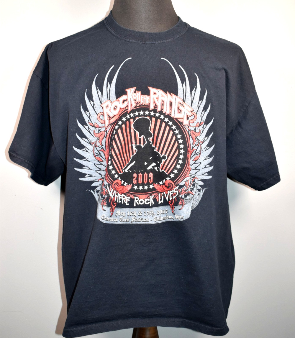 Rock On The Range Concert Shirt 2009 Size XLarge Slipknot, Korn, Shinedown EUC
